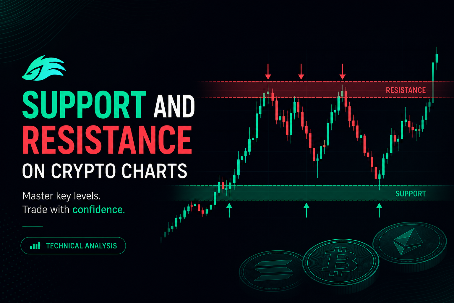 Support and resistance crypto 2026 — floor ceiling levels bounces