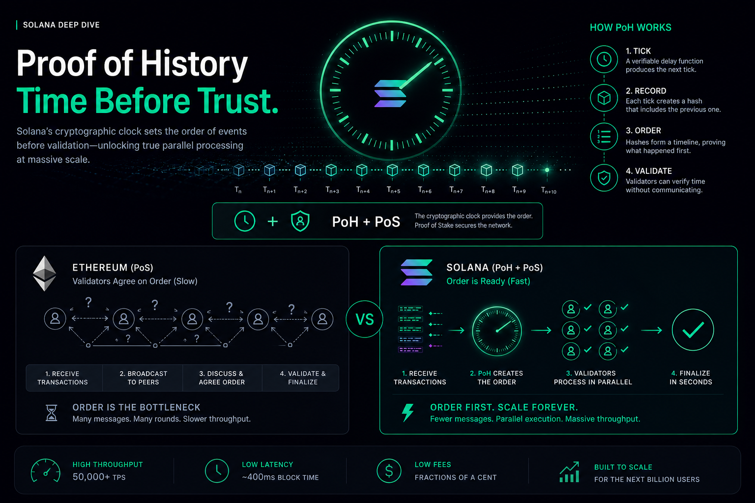 What is Solana Proof of History 2026 — cryptographic clock parallel processing