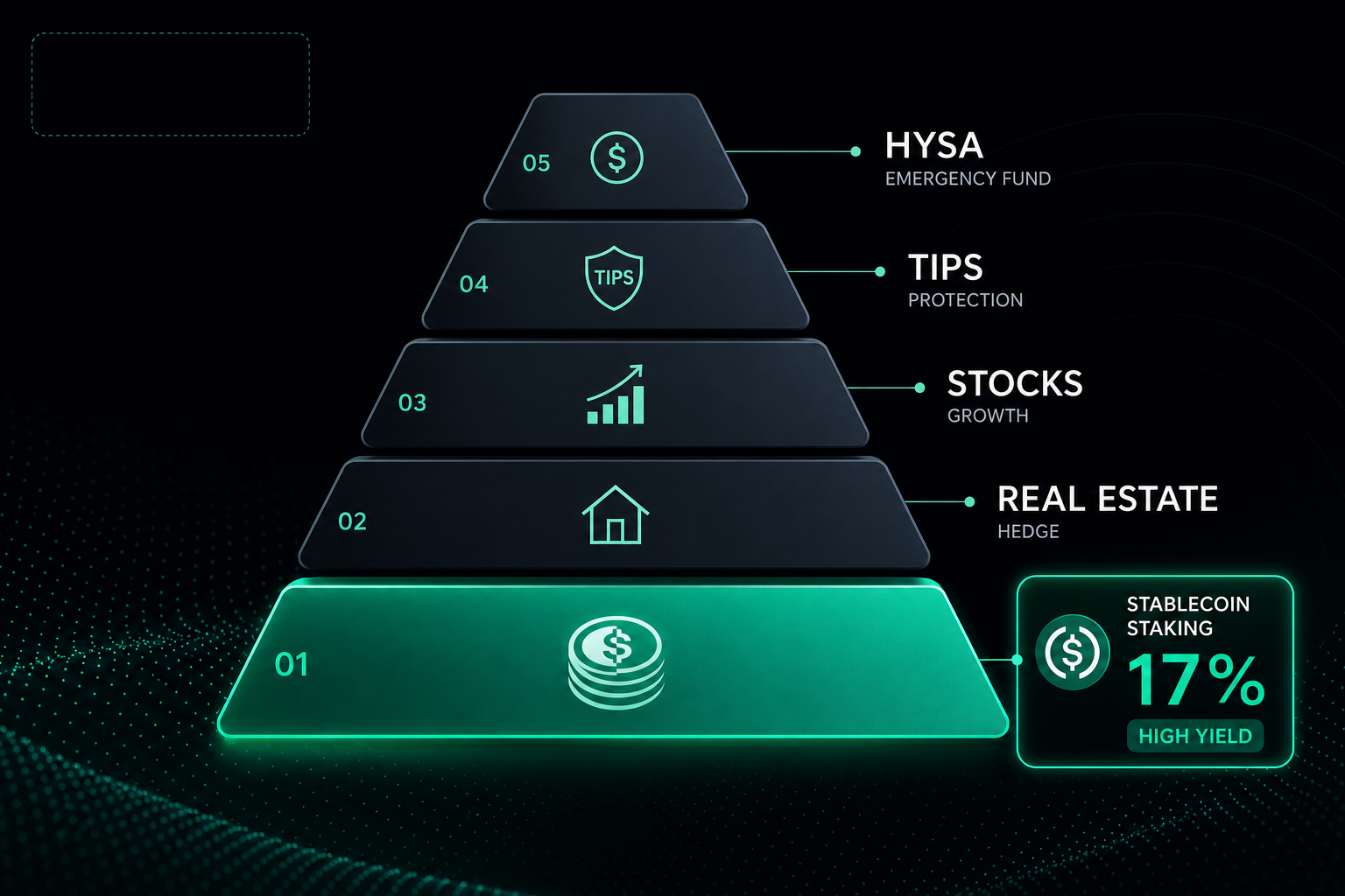 Inflation-proof portfolio 2026 — TIPS stocks real estate stablecoin staking