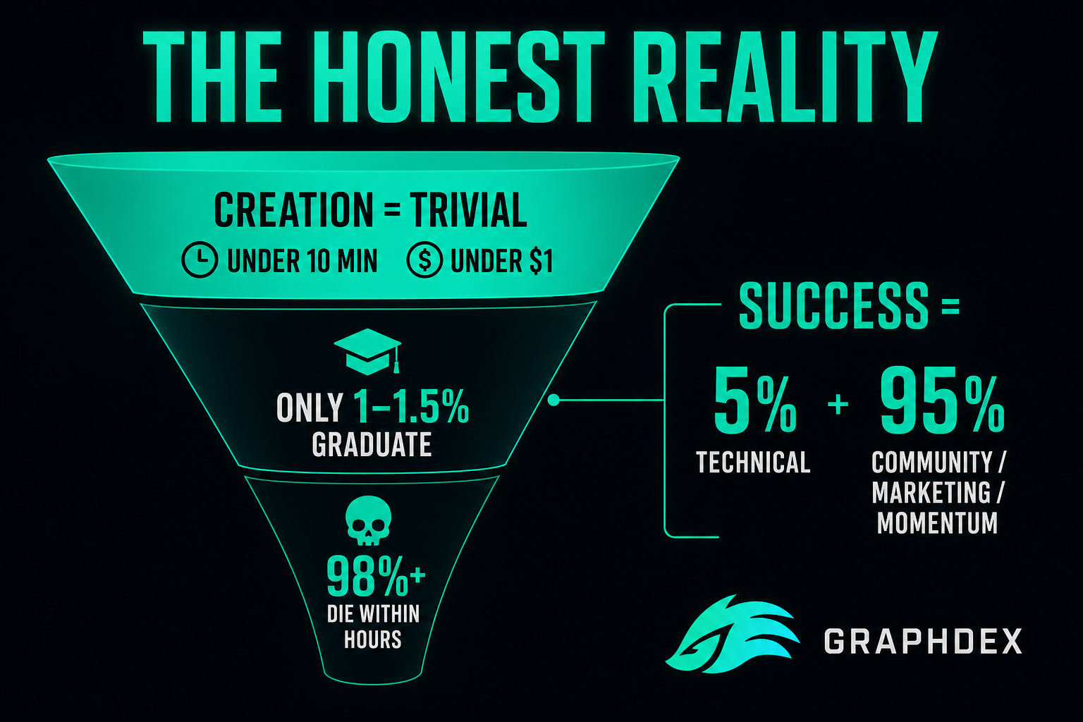 Create memecoin Solana reality 2026 — trivial creation hard survival